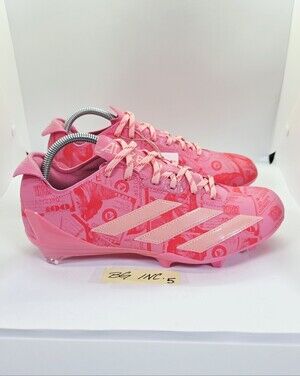 Adidas Adizero Electric II Currency Men's size 9 Pink Football Cleats JQ3979